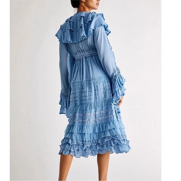 Fillyboo Lotus Duster Maxi Dress in Rain Song Blue - Picture 2 of 16